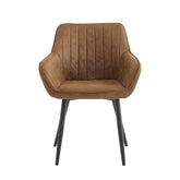 Luna Eetkamerstoel - Cognac Microfiber